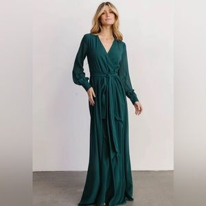 Baltic Born Lydia Dress in Hunter Green. NWT, Size Medium.